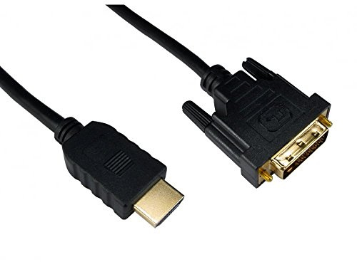 3m HDMI to DVI Cable - Pro Quality (100% Copper Wire & Oxygen Free OFC) ~ 1080p (Full HD) ~ v1.3 ~ Video ~ DVI-D (Dual Link) 24+1 Pins ~ 24k Gold Plated