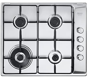DeLonghi DLI 46 ASDV placa de cocción 4 fuegos de gas mandos laterales inoxidable DLI46ASDV