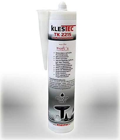 1 Kartusche, TK-2215 EPDM-Universalkleber Spezialkleber Dachfolie Folie Abdichtung (1 Kartusche 290 ml)