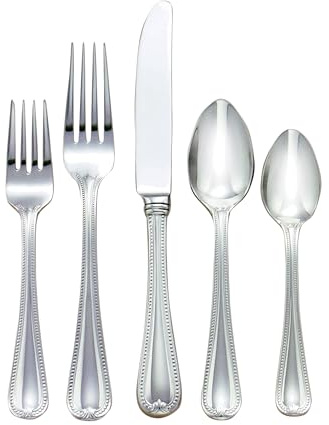 LENOX Vintage Jewel Besteck-Set, 20-teilig, 1,7 kg, Metallic
