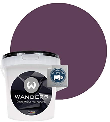 Wanders24 Tafelfarbe (1Liter, Violett) Blackboard Paint - Tafellack - abwischbare Wandfarbe - in 20 Farbtönen erhältlich - Made in Germany