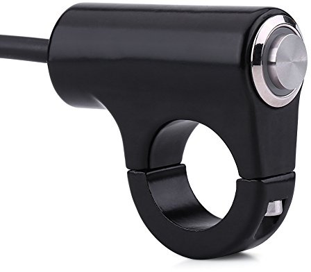 Keenso Motorrad Lenkerschalter, Motorrad Universal 7/8 zoll 22mm Lenkerschalter mit LED Licht für Scheinwerfer, Nebelscheinwerfer, Warnblinklicht, Bremslichtschalter(Ein/Aus Taste)