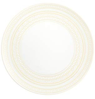 Vista Alegre Plato llano de porcelana marfil - Juego de 4