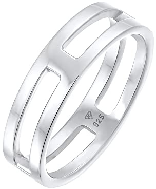 Kuzzoi Massiver Herrenring (6 mm) Bandring Männer 925 Silber | Ring Herren poliert Lifestyle-Ring modern massiv Ringgröße 60-66