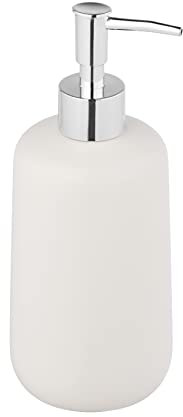 WENKO Distributeur de Savon Olinda - Blanc - Accessoire de Salle de Bain - 0,5 l 70188400 8 x 20 x 7,7 cm