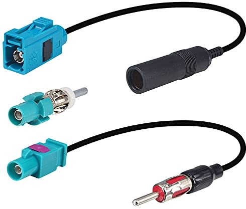 YILAINDUO Fakra auf DIN ISO Autoradio Antennenadapter Kabel | DAB Antennenkabel Fakra Z auf DIN ISO Stecker-Buchse für DAB+, GPS, Navigation, HD Radio, CD-Player und Autoradios.