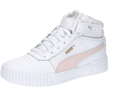 PUMA Women Carina 2.0 Mid Baskets, Puma White Frosty Pink Puma Gold, 39 EU
