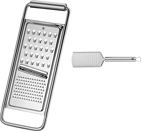 WMF Küchenreibe Kartoffelreibe Gurkenhobel Cromargan Edelstahl rostfrei spülmaschinengeeignet & Käsereibe 25 cm Profi Plus Cromargan Edelstahl rostfrei teilmattiert spülmaschinengeeignet