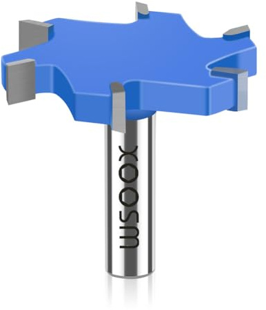 WSOOX CNC Spoilboard Surfacing Router Bits,Slab Carbide Flattening Router Bit Set Rabbet Slot Cutter for Wood Planing Dado. (Extra Large Cutting Dia 3-11/32 Inch(85mm))