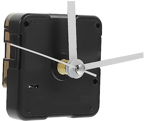 Mikikit 5 Sätze Batterieuhr Stummschaltuhr-Kit Uhrwerk-Ersatzsatz 3D-Uhrzeiger Uhr-Reparatur-Set Uhrwerke batteriebetrieben mechanisch Tischuhr Lange Achse Motor- Arbeit Quarzuhr Plastik