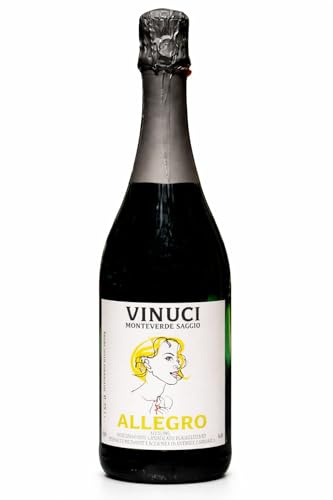 Vinuci Allegro 0.0% Riesling Frizzante Dealcolizzato – Vino Spumante Analcolico Vegano Fresco e Leggero, Bollicine Eleganti 0,75L