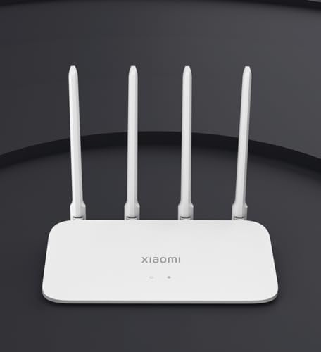 Xiaomi Router AC1200, enrutador de fibra óptica 1200 Mbit/s, 128 MB de memoria, doble banda inalámbrica, 4 antenas omnidireccionales, blanco