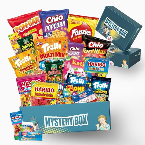 Süßigkeiten Geschenkbox | Box XXL | Ideal geeignet als Geschenk für Weihnachten, Hallooween, Geburtstage für Kinder | Mit leckerer Schokolade, Fruchtgummi, Snacks und weiteren Süßwaren