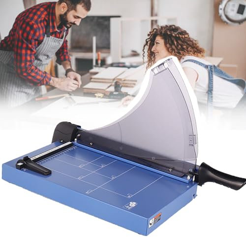 Dfdieratve Cortadora de Papel con Guillotina de 14,75 con ProteccióN de Seguridad y Bloqueo de Cuchilla, Cortadora de Papel de Corte Preciso, Capacidad para 40 Hojas, para Cartulina, CartóN