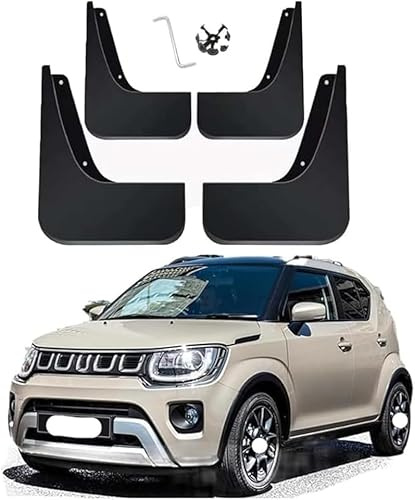 Caijiax Parafanghi per Auto per Suzuki Ignis II (Facelift 2020), parafanghi per Ruote Anteriori e Posteriori con Viti, Protezione dalla Polvere