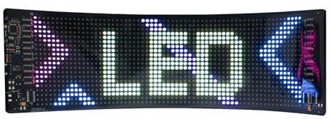 Flexibles LED-Schild LED-Anzeigetafel Flexibler LED-Bildschirm für Auto Geschäft Bar Werbung Restaurants Konzerte Kinos 34.8 * 10.2CM