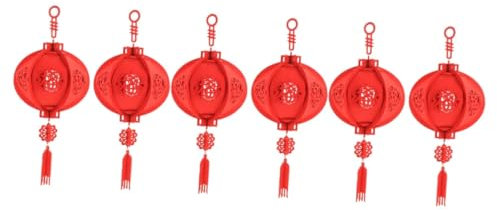 MAGICLULU 3 Sätze Laterne Aus Filz New Year Decoration Kerzenlaterne Lichterketten China Lampe Chinesische Laterne Neujahrsdekor Im Chinesischen Stil Filzstoff Rot 2 Stück * 3