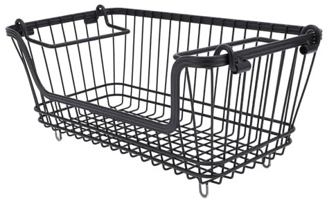 Gefriertruhenkörbe, FRISCHE ERHALTUNG, Gefrierkörbe für Gefriertruhen, STARKE STRUKTUR, die bis zu 30 Pfund trägt, einfache Installation, mit klappbarem Griff für Obst, Snacks,