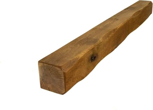 oakleys oak Genuine Solid Oak Beams for Fireplaces- Oak Floating Shelf for Home Decor- Rustic Shelves to Decorative Logs for Fireplace- Heavily Worked- Beam Size(100x12.5x12.5) Cm