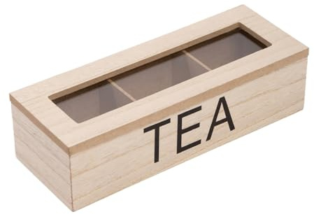 Borsa per sacca da tè - Organizzatore della scatola da tè | Porta per sacca da tè | Scatola di stoccaggio del tè in legno | Scatola della borsa da tè in legno | Contenitore organizzatore di bustine di