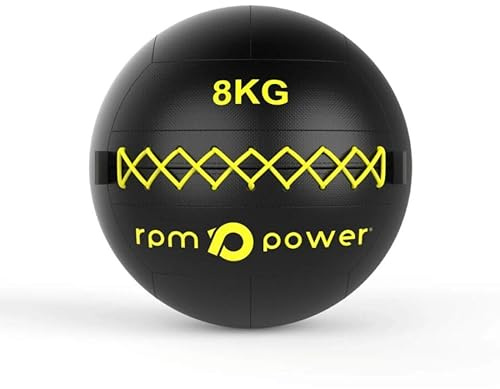 RPM Power Elite väggbollar – kommersiella väggbollar för Hyrox, funktionell fitness och styrketräning (8 kg)