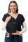 Momcozy Baby Tragetuch Neugeborene – Einfach anzulegender Ring Sling Tragetuch, Atmungsaktives Tragetuch für Hände frei – Verstellbare Babytrage von 3,6 kg bis 15 kg (Schwarz)