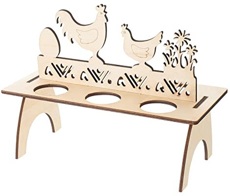 CIYODO Portauova in Legno Decorativo per Festa Design Creativo e Intaglio Ricercato