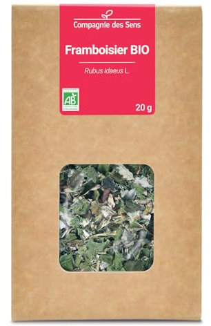 Tisane de Framboisier BIO (Rubus Idaeus) – Feuilles coupées en vrac pour infusion - 20g - Tisane - garantie sans colorants ni conservateurs, 100% BIO