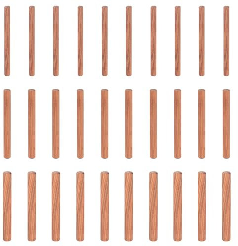 30pcs 8/10/12mm Holzdübel Möbelanpassungsdübel Stecknadel Hartholz Gerilligte Stecker Möbel