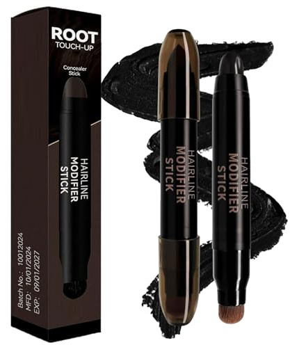 Revyn Root Cover-up Stick, bâton de couleur de racine, bâtons de couverture de cheveux gris instantanés, correcteur naturel pour la cheveux, pinceau à cheveux à double extrémité (1PcA)
