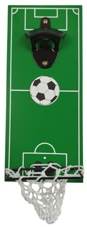 Fußball Flaschenöffner auf Holzbrett