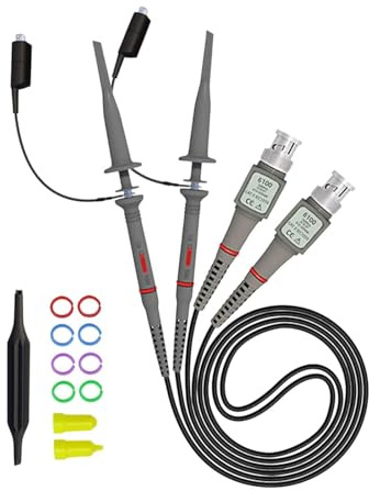 Allayu Oscilloscope Probes 20M 60M 100M Durable Rubber Construction Essential Probes Lead Test Kit For Efficient Testing P6100 Automotive Oscilloscope Universal