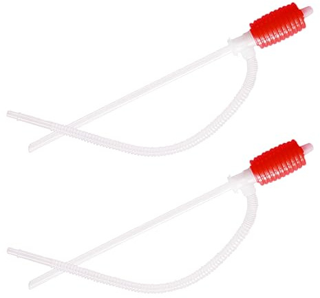 2 Stück Handpumpe Wasser,Benzinpumpe,Handpumpe Wasser,Schlauchpumpe | Tragbare Benzin Absaugpumpe,Kraftstoffpumpe,Manuelle Dieselpumpe,Auto Transferpumpe,Kraftstoff Umfüllpumpe für Öl,Wasser