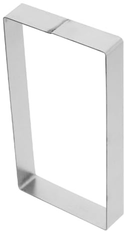 TOYANDONA Molde Rectangular para Hornear de Acero Inoxidable 3 Cm de Alto, Molde para Panqueques, Tartas y Pasteles, Herramienta Multifuncional para Repostería Casera y Profesional