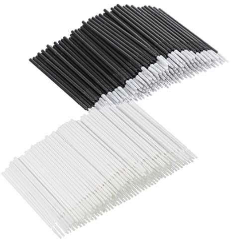 400 Stück Microbrush, Wimpernbürste mit Langen Mikrofaserspitzen für Wimpernverlängerungen, Make-Up, Körperpflege und Präzise Reinigung