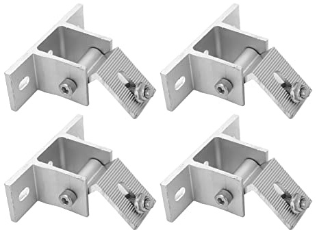 Fyearfly Supporto per pannello solare, 4 pezzi, in alluminio anodizzato, supporto fotovoltaico per installazione sul tetto, kit di base di fissaggio resistente alla corrosione