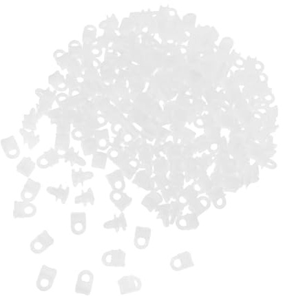HOLIDYOYO 200 Pezzi Ganci Scorrevoli per Binari Tende in Plastica Bianca, Resistenti all'Usura e Compatibili con Tendaggi e Tessili Decorativi
