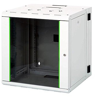 DIGITUS Armoire réseau – rack 19 pouces – 12U – montage mural – pivotante – capacité de charge 80 kg – série Unique – gris