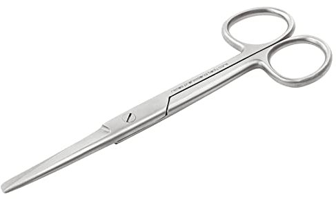 REMOS Tijeras domésticas, universales, punta redonda, hoja recta, 14,5 cm, acero inoxidable