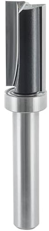 ENT 11653 Fraise pour affleurer droite Carbure, Queue (S) 8 mm, Diamètre (D) 12,7 mm, NL 25 mm, SL 32 mm, GL 62 mm, avec roulement sur le queue
