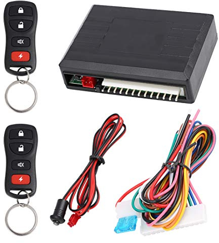 X AUTOHAUX Universal Car Keyless Entry System Door Lock Locking Remote Central Kit DC 12V LB405 Central Lock with 2 Remote Control Key