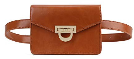 ECOSUSI Gürteltasche Damen Bauchtasche Taillengürtel Hüfttaschen für Frauen Wasserdicht Handytasche Verstellbarer Gurt Umhängetasche für Reise Alltag Outdoor Party Braun