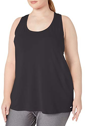 Amazon Essentials Damen Active Quick Dry Tech Stretch Racerback-Tanktop für Training (in Übergröße erhältlich), Schwarz, 3XL Große Größen
