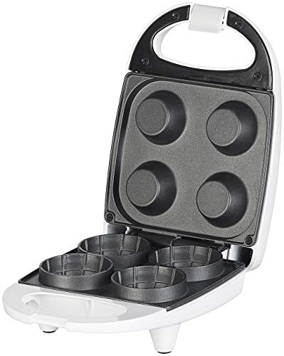 Rosenstein & Söhne Waffelbecher Eisen: Waffeleisen für 4 Mini-Eiswaffelschälchen, antihaft-beschichtet, 520 W (Waffeleisen für Waffelbecher, Eiswaffeln, Schal)