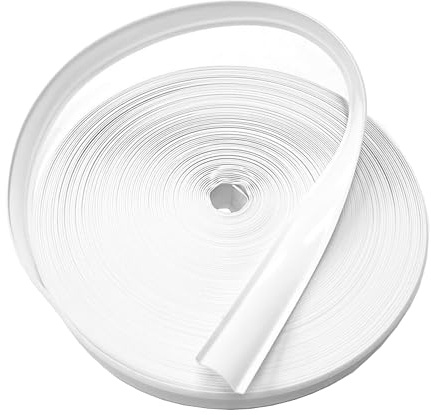 QPN Weiße Vinyl-Zierleiste, 2,2 cm (7/8 Zoll), für Wohnmobil, Reiseanhänger, 10,7 m, Weiß