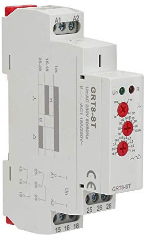 LKAIBIN GRT8-B2 retardo a la desconexión del relé de Tiempo, AC/Función DC12V-240V for Carril DIN relé Temporizador electrónico Mini en Tiempo Módulo de relé de Control Individual