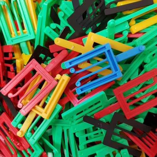 Perffixe - Assortiment de 1000 cales fourchettes synthétiques 1,2,3,4,5 mm - 30x40 mm - Plastique - Multicolore