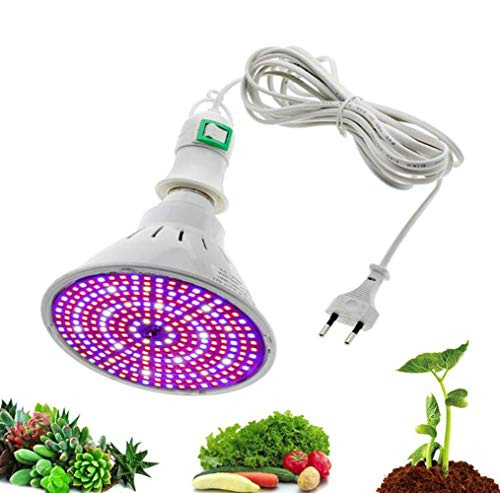 FHKBB Usine de LED élèvent l'ampoule E27 Lampe de Croissance à Spectre Complet 200 LED Doubles puces pour Plantes d'intérieur Fleurs Growbox Serre hydroponique