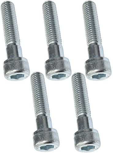 AERZETIX - Lot de 5 Boulons M10x45 - Tête Hexagonale Intérieur - Ø10x45mm - DIN 912 - en Acier Zingué - Couleur Argent - Bricolage - Outillage d'Assemblage/Quincaillerie