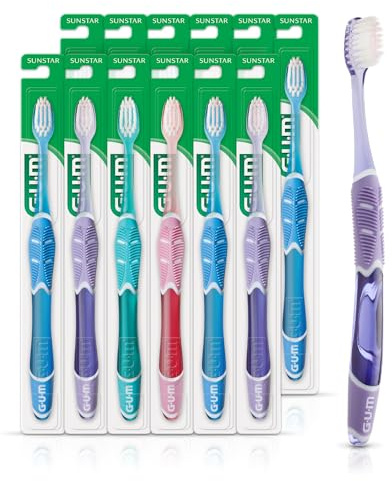 GUM Technique Deep Clean Sensitive Toothbrush, Compact Head & Ultra Soft Tapered Bristles for Adults with Sensitive, 1ct (12pk)